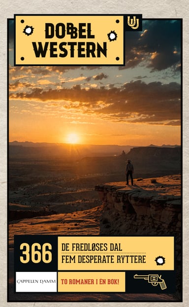 Omslag av "De fredløses dal/Fem desperate ryttere"