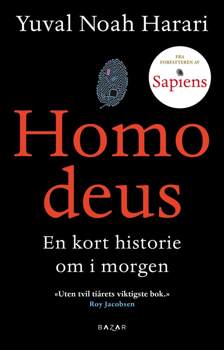 Omslag Homo deus av Yuval Noah Harari (Heftet)