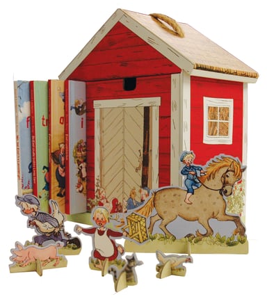 Omslag av "Emil fra Lønneberget - Snekkerbua - Bokhus med fire bøker"