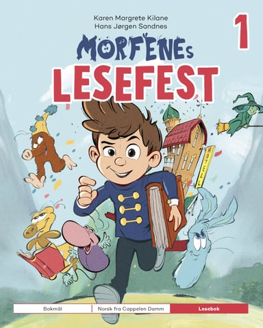 Omslag av "Morfenes lesefest - Lesebok for 1. trinn"