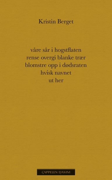 Omslag av "våre sår i hogstflaten rense overgi blanke trær blomstre opp i dødsraten hvisk navnet ut her"