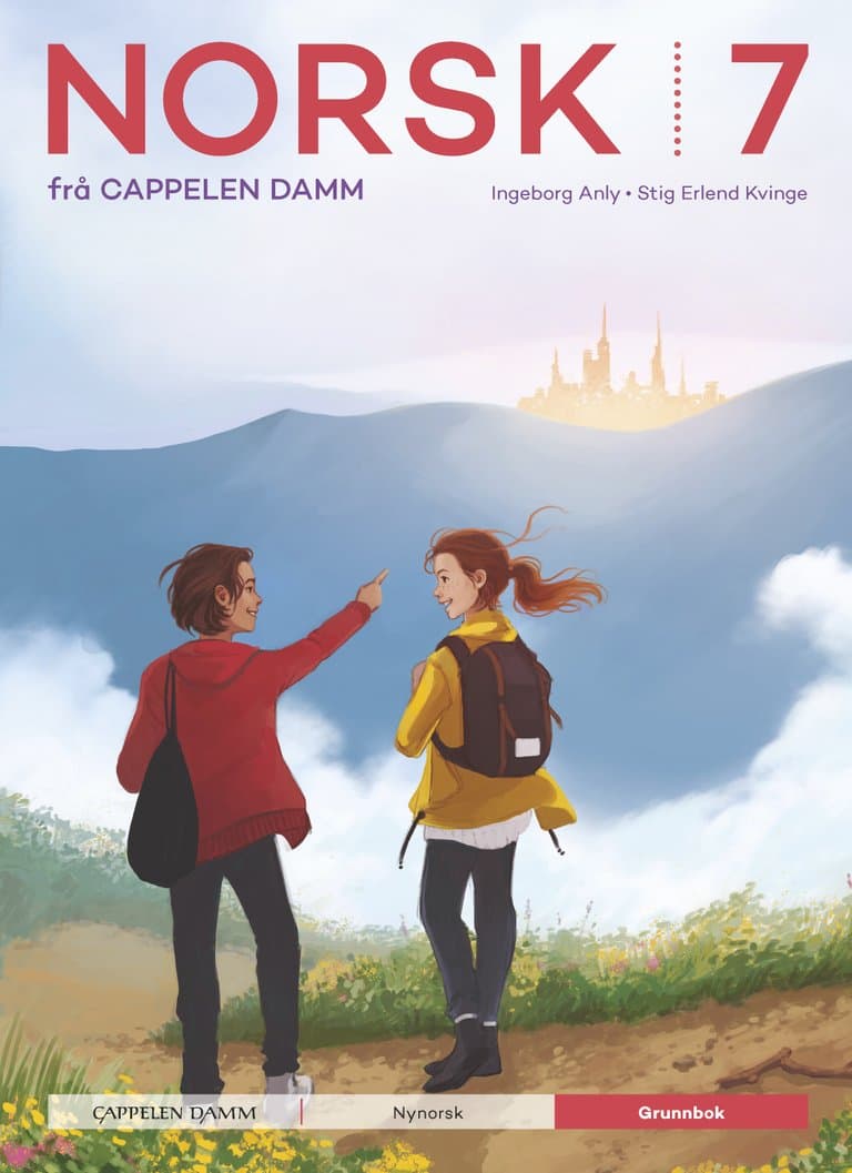 Omslag Norsk 7 frå Cappelen Damm Grunnbok av Ingeborg Anly og Stig Erlend Kvinge (Innbundet)