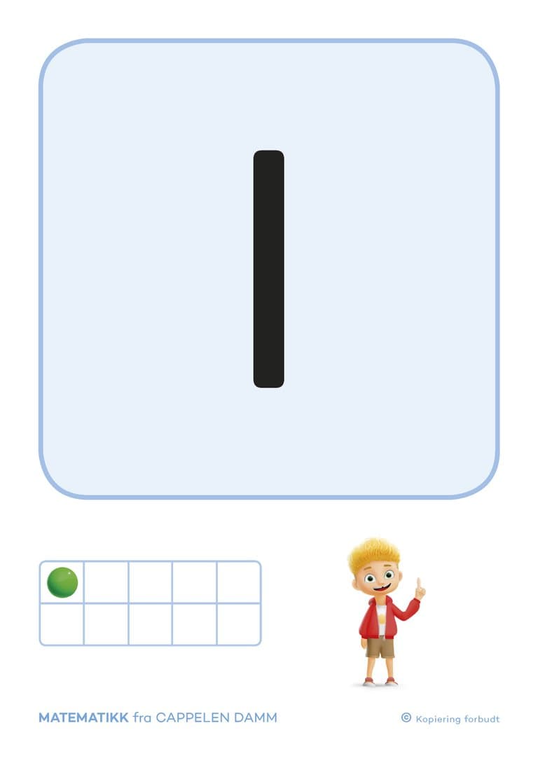 Omslag Matematikk 1-4 fra Cappelen Damm Tallkort av Hanne Hafnor Dahl og May-Else Nohr (Ukjent)