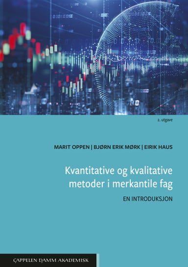 Omslag av "Kvantitative og kvalitative metoder i merkantile fag"