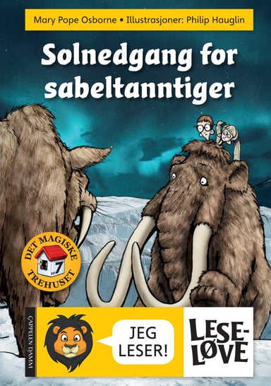 Omslag av "Leseløve - Solnedgang for sabeltanntiger"