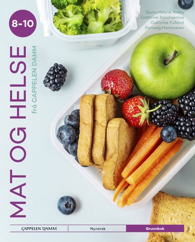 Omslag av "Mat og helse 8-10 frå Cappelen Damm Grunnbok"