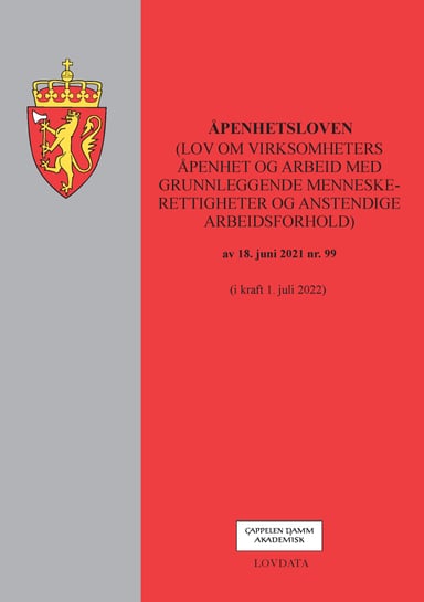 Omslag av "Åpenhetsloven"