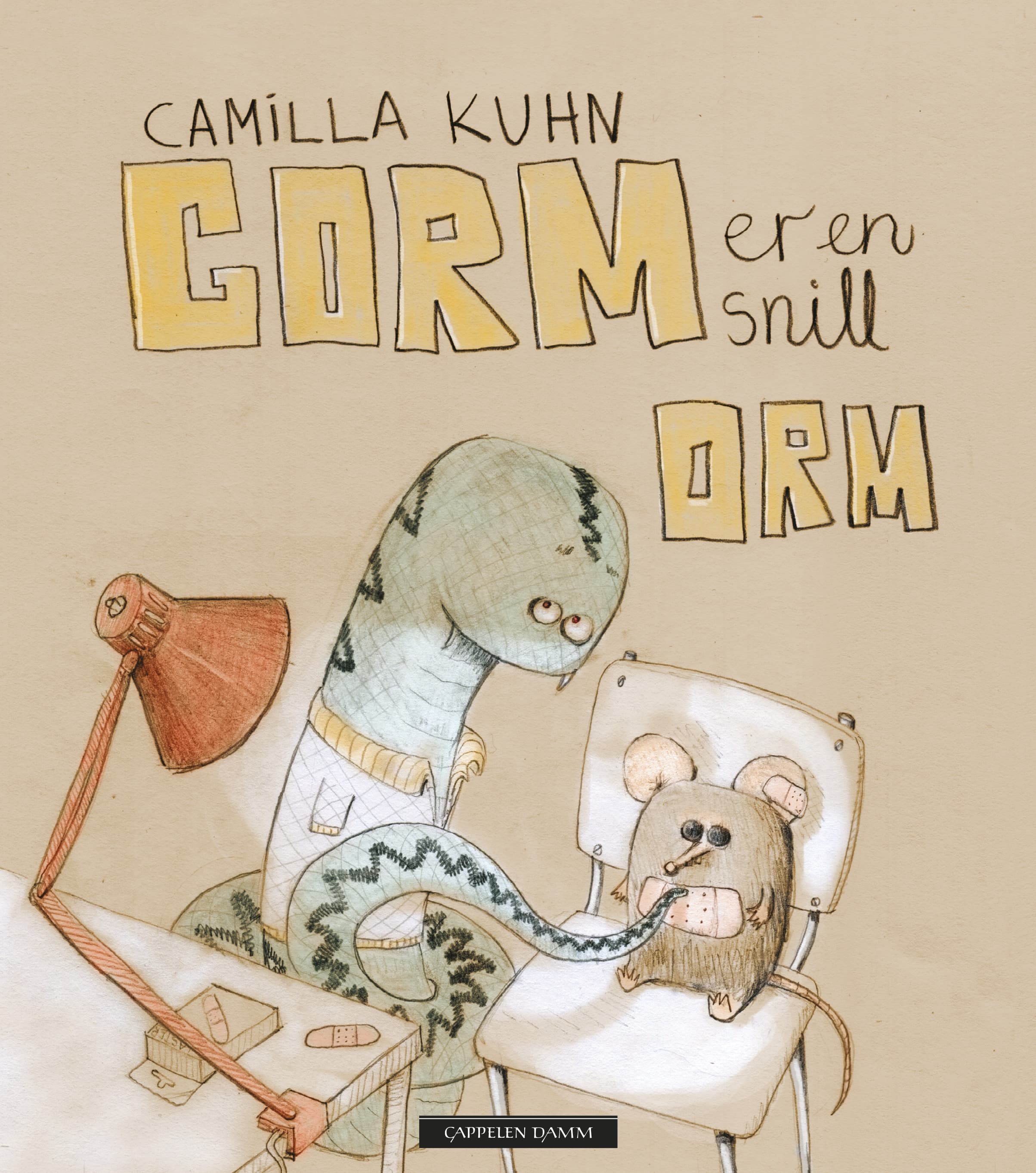 Omslag Gorm er en snill orm av Camilla Kuhn (Innbundet)