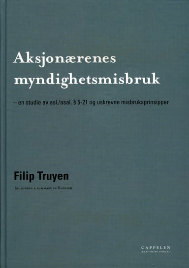 Omslag av "Aksjonærenes myndighetsmisbruk"