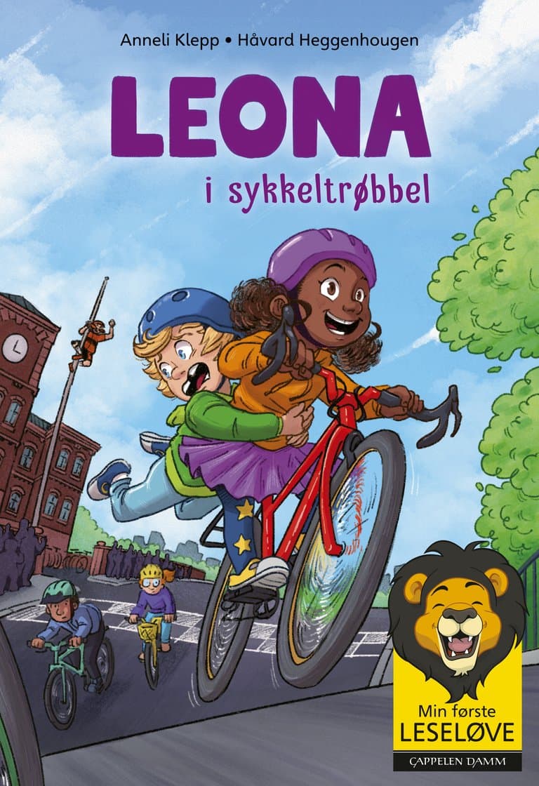 Omslag Min første leseløve - Leona i sykkeltrøbbel av Anneli Klepp (Ebok)