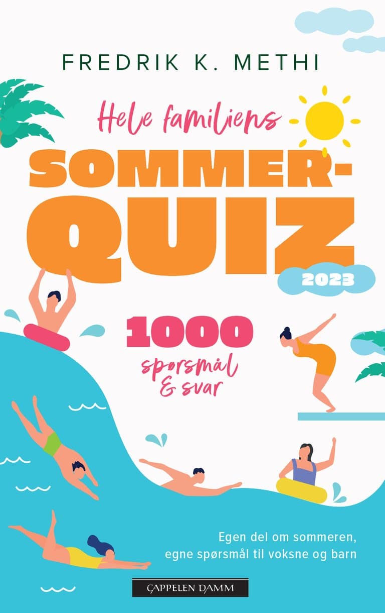 Omslag Hele familiens sommerquiz 2023 av Fredrik K. Methi (Heftet)