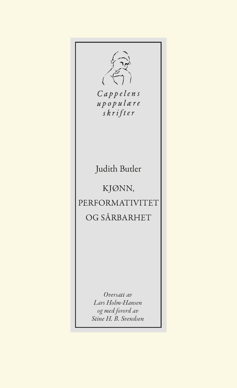 Omslag Kjønn, performativitet og sårbarhet av Judith Butler (Heftet)
