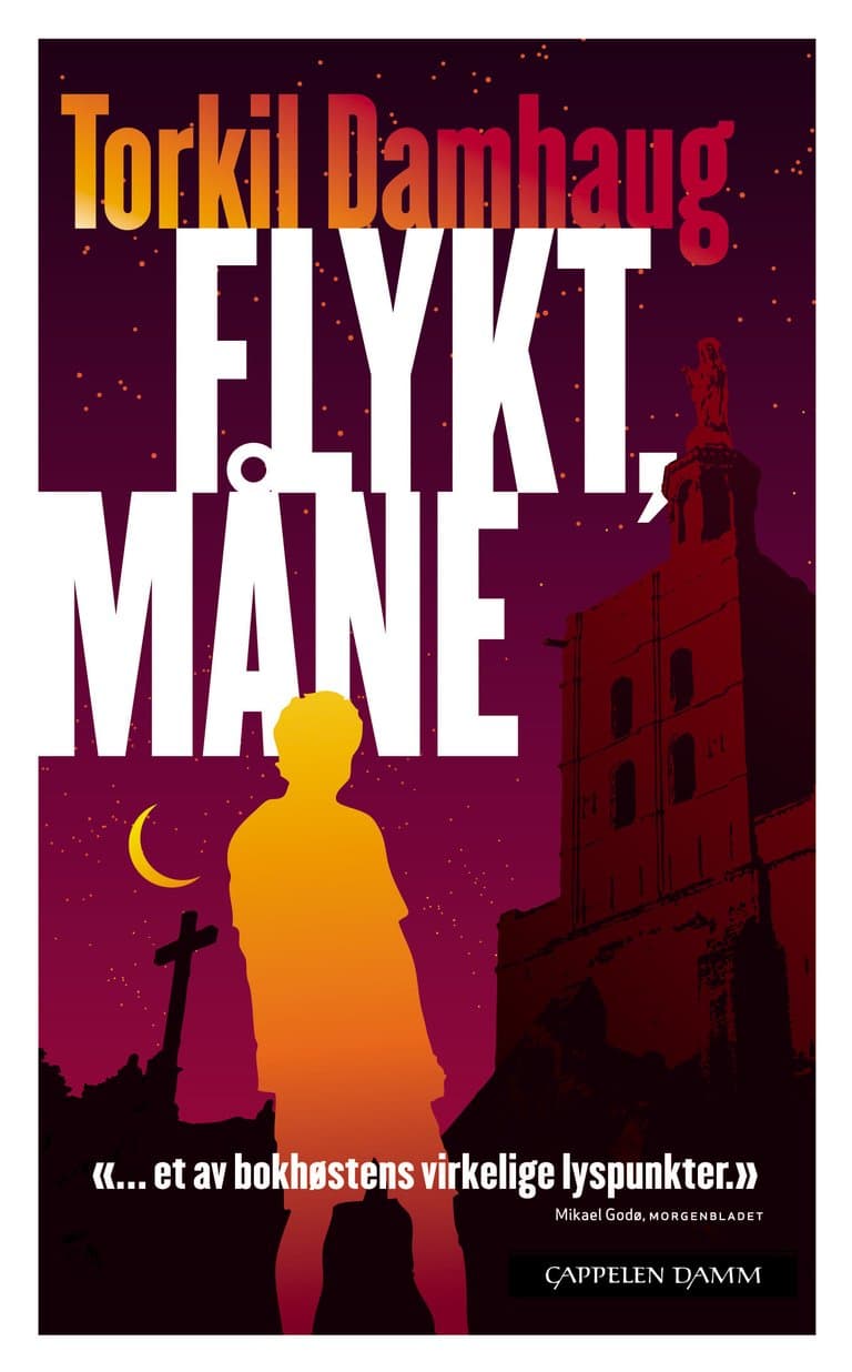 Omslag Flykt, måne av Torkil Damhaug (Heftet)