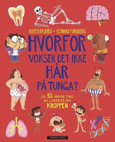 Omslag av "Hvorfor vokser det ikke hår på tunga?"