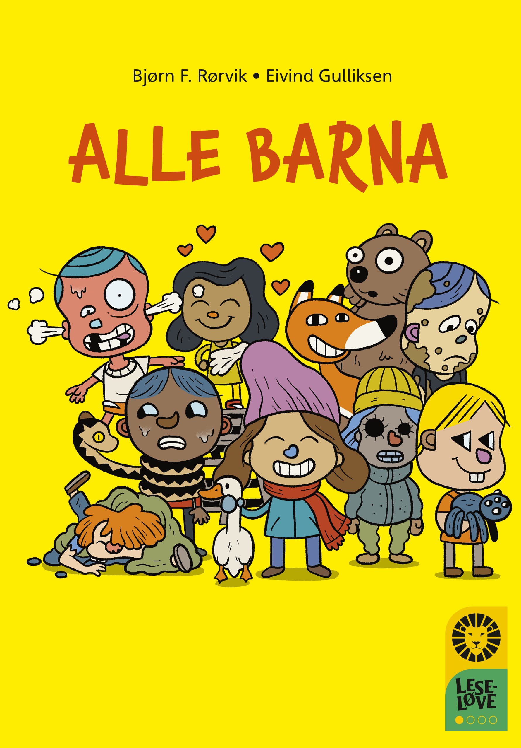 Omslag Leseløve nivå 1 - Alle barna av Bjørn F. Rørvik (Innbundet)