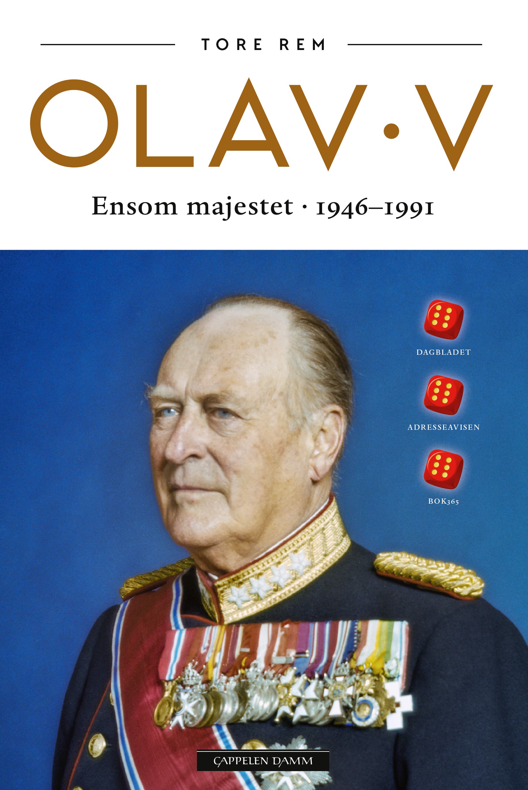 Omslag Olav V. Ensom majestet av Tore Rem (Innbundet)