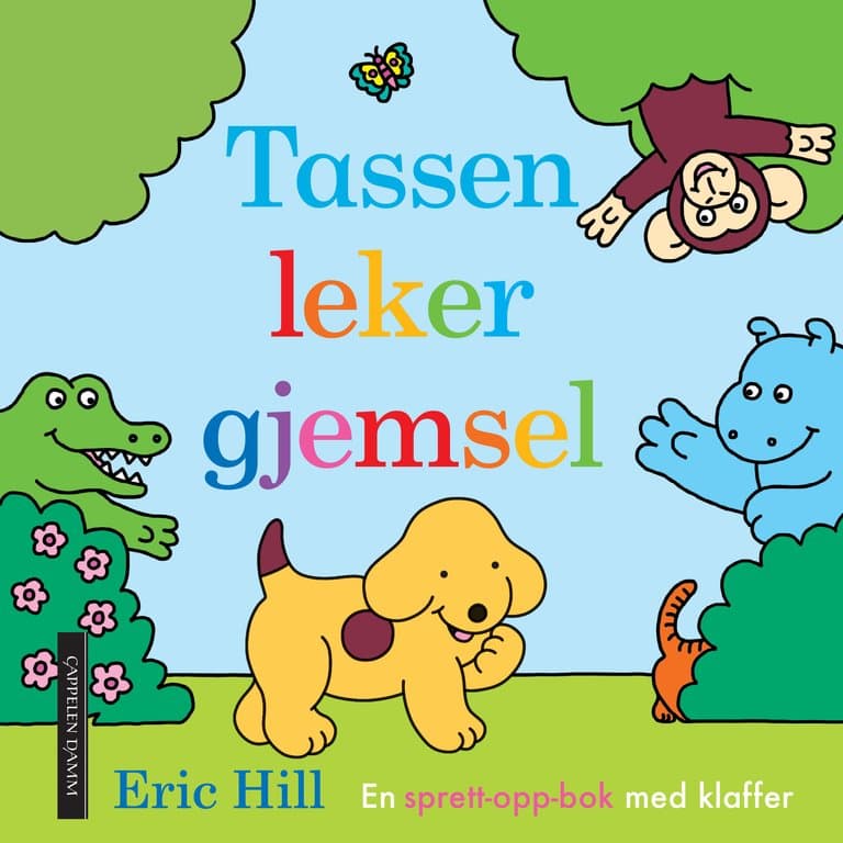 Omslag Tassen leker gjemsel av Eric Hill (Innbundet)