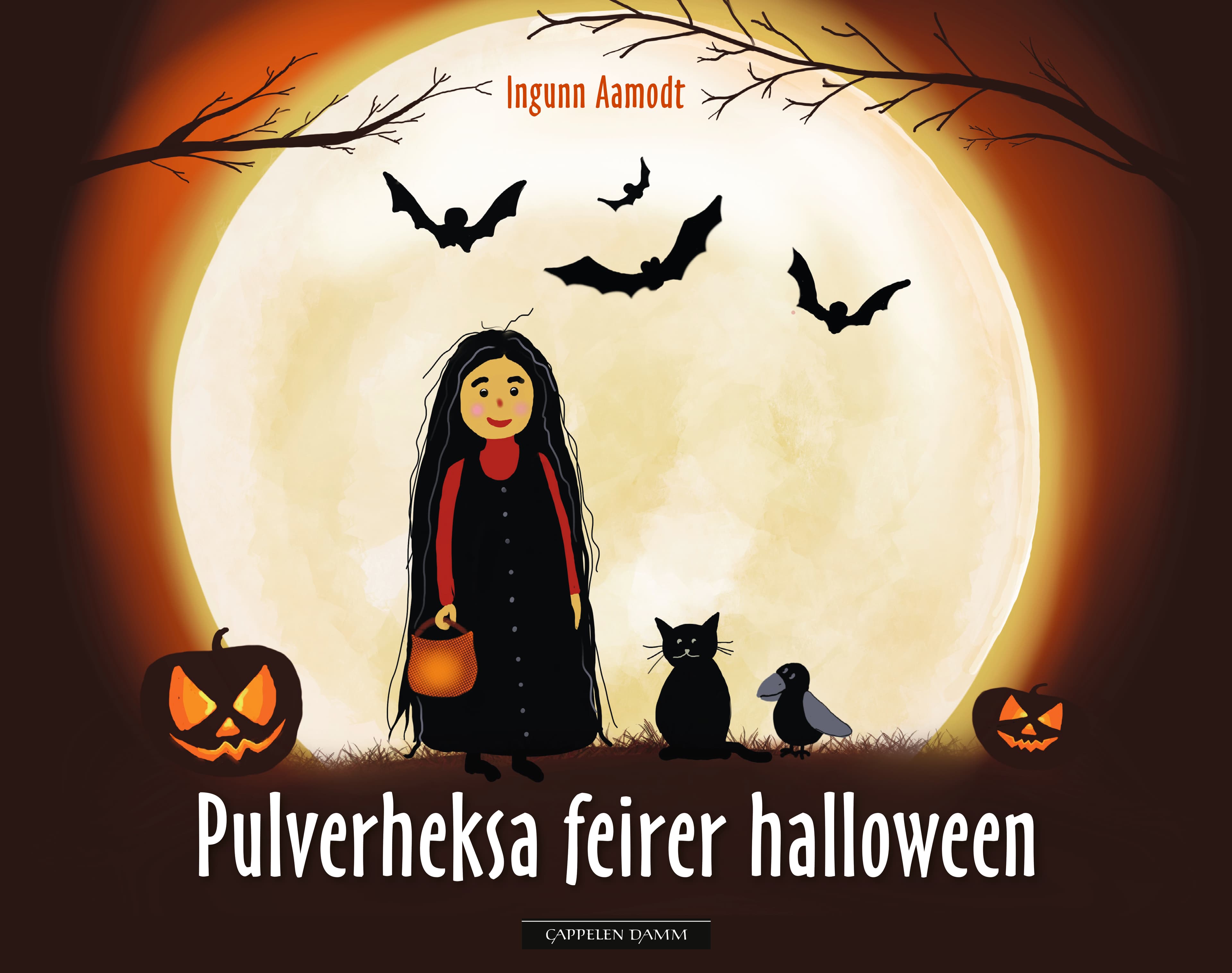 Omslag Pulverheksa feirer halloween av Ingunn Aamodt (Innbundet)