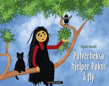 Omslag av "Pulverheksa hjelper Pokus å fly"