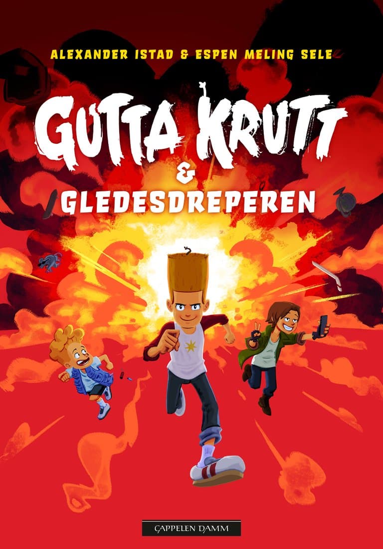 Omslag Gutta Krutt og gledesdreperen av Alexander Istad og Espen Meling Sele (Innbundet)