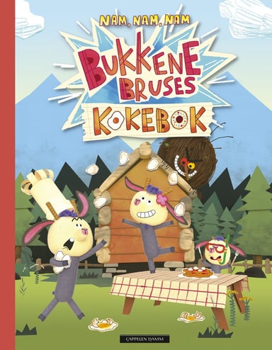 Omslag av "Bukkene Bruses kokebok"