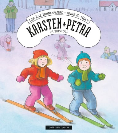 Omslag av "Karsten og Petra på skiskole"