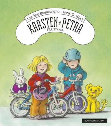 Omslag av "Karsten og Petra får sykkel"