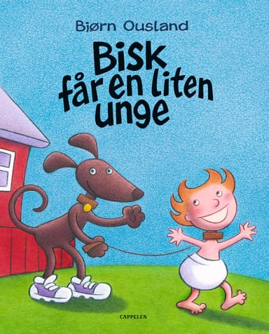 Omslag av "Bisk får en liten unge"