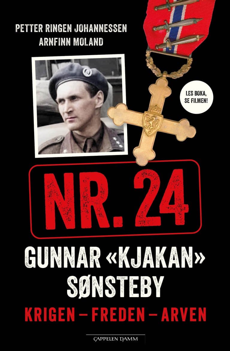 Omslag Nr. 24 Gunnar «Kjakan» Sønsteby av Petter Ringen Johannessen og Arnfinn Moland (Innbundet)