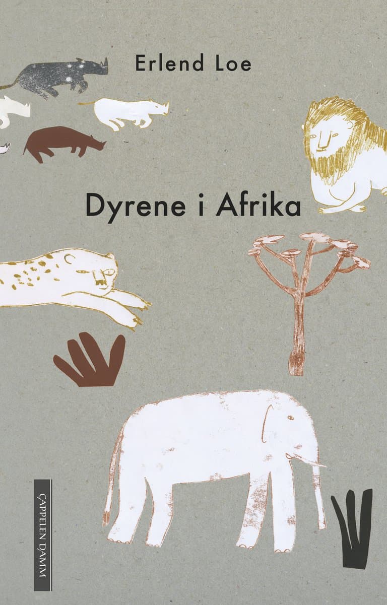 Omslag Dyrene i Afrika av Erlend Loe (Innbundet)