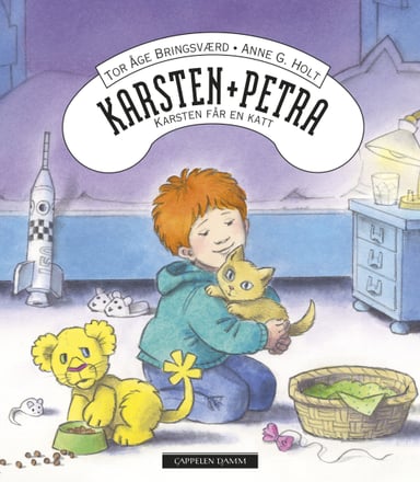 Omslag av "Karsten og Petra: Karsten får en katt"