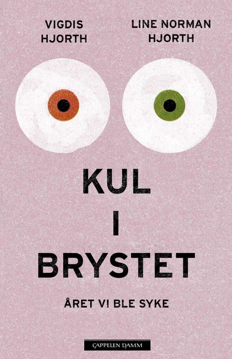 Omslag Kul i brystet. Året vi ble syke av Line Norman Hjorth og Vigdis Hjorth (Innbundet)