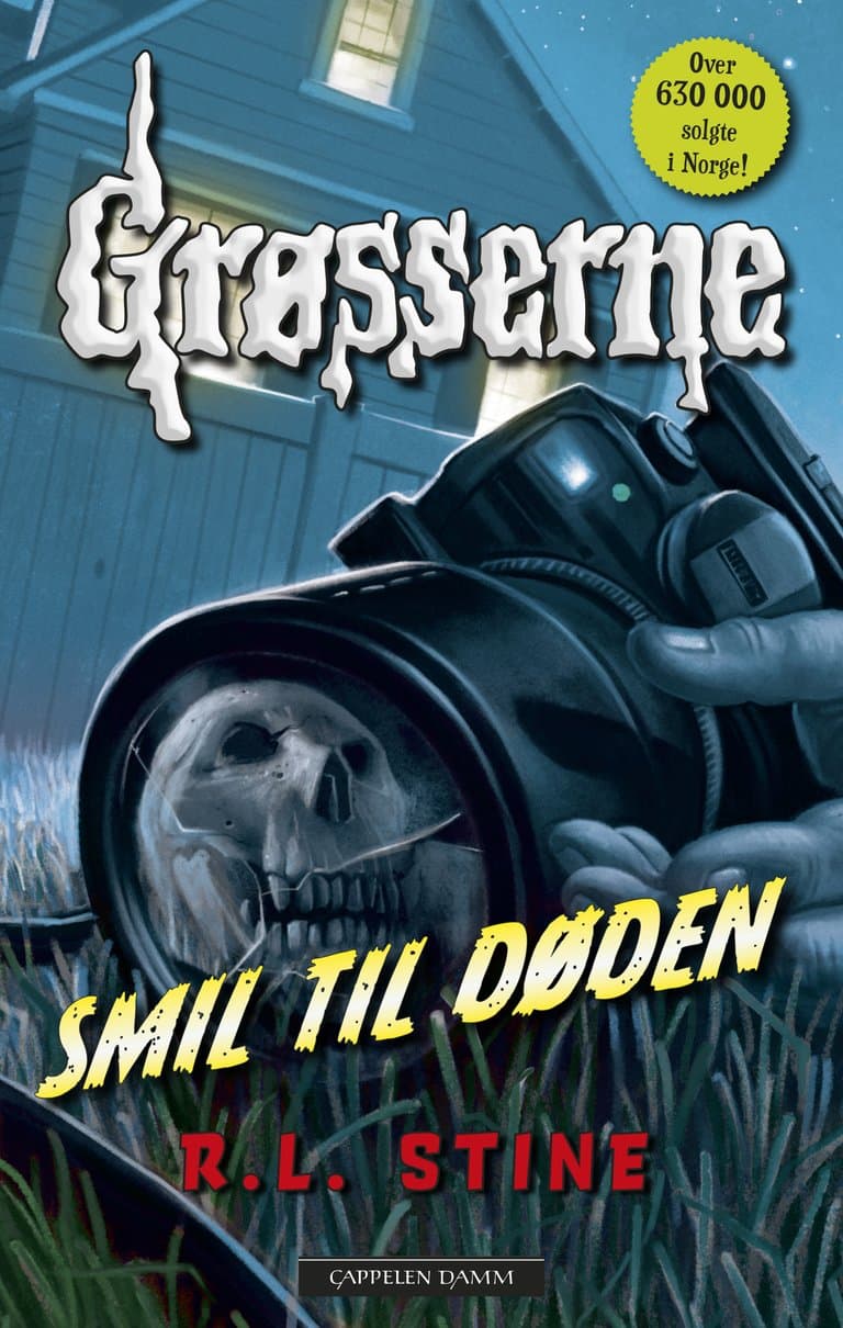 Omslag Grøsserne – Smil til døden av R.L. Stine (Innbundet)