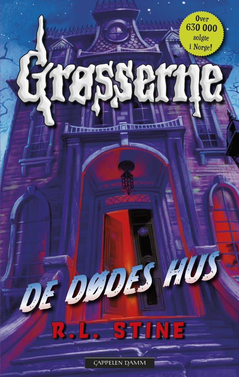 Omslag Grøsserne – De dødes hus av R.L. Stine (Innbundet)