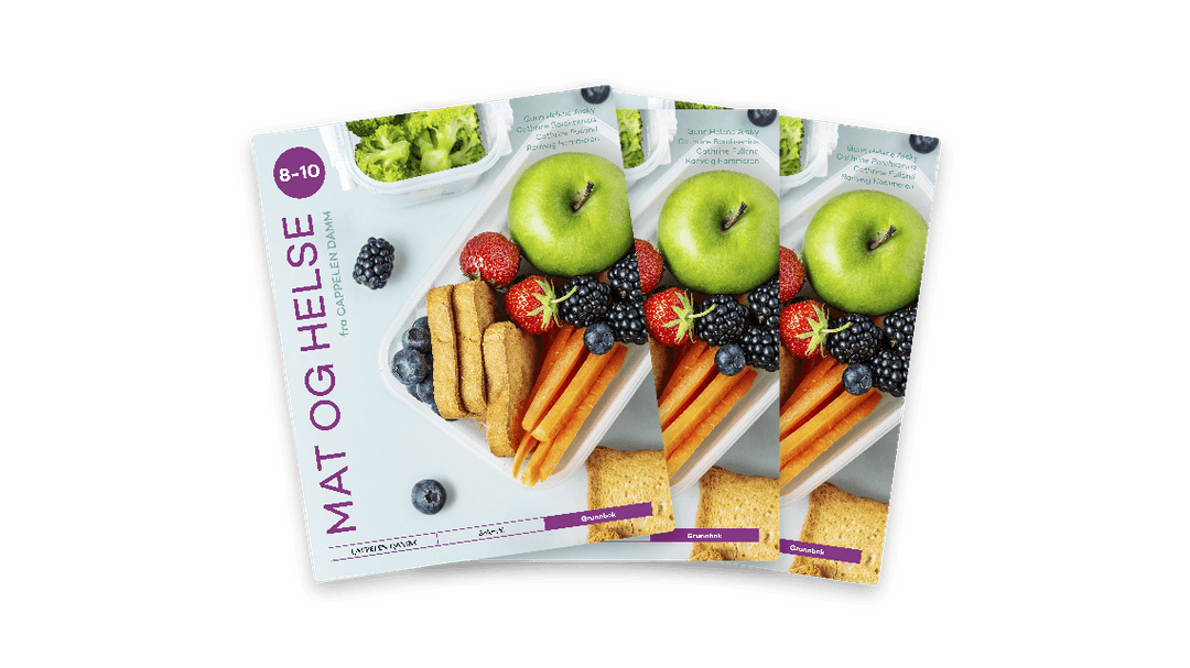 Omslag fra verk "Mat og helse 8-10 fra Cappelen Damm"