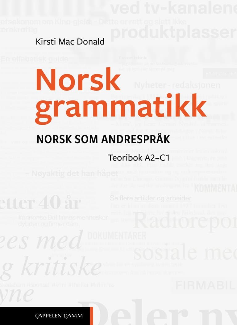 Omslag Norsk grammatikk Teoribok A2–C1 Unibok av Kirsti Mac Donald (Digital tjeneste)