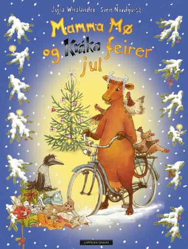 Omslag av "Mamma Mø og Kråka feirer jul"