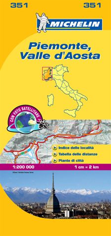 Piemonte & Vallee Aoste (MI 351) av Michelin (Kart, falset)