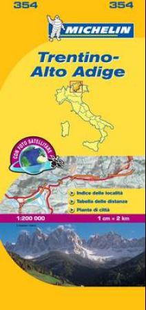 Trentino Alto Adige (MI 354) av Michelin (Kart, falset)