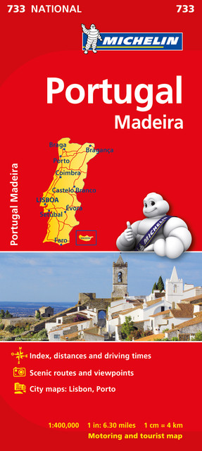 Portugal og Madeira  (MI 733) (Kart, falset)