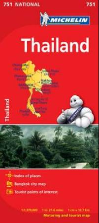 Thailand (MI 751) av Michelin (Kart, falset)