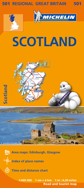 Skottland (MI 501) av Michelin (Kart, falset)