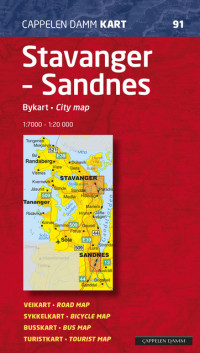 Stavanger - Sandnes bykart/city map (CK 91)