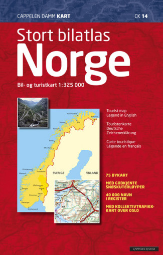 Stort bilatlas Norge 2019 (CK 14) (Spiral)