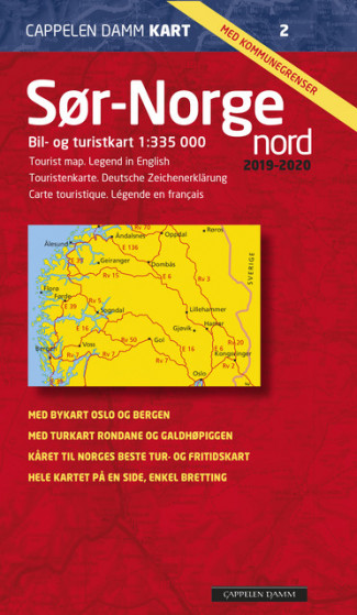 Sør-Norge Nord 2019-2020 brettet (CK 2) (Kart, falset)