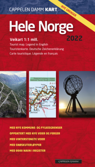 Hele Norge 2022 brettet (Kart, falset)